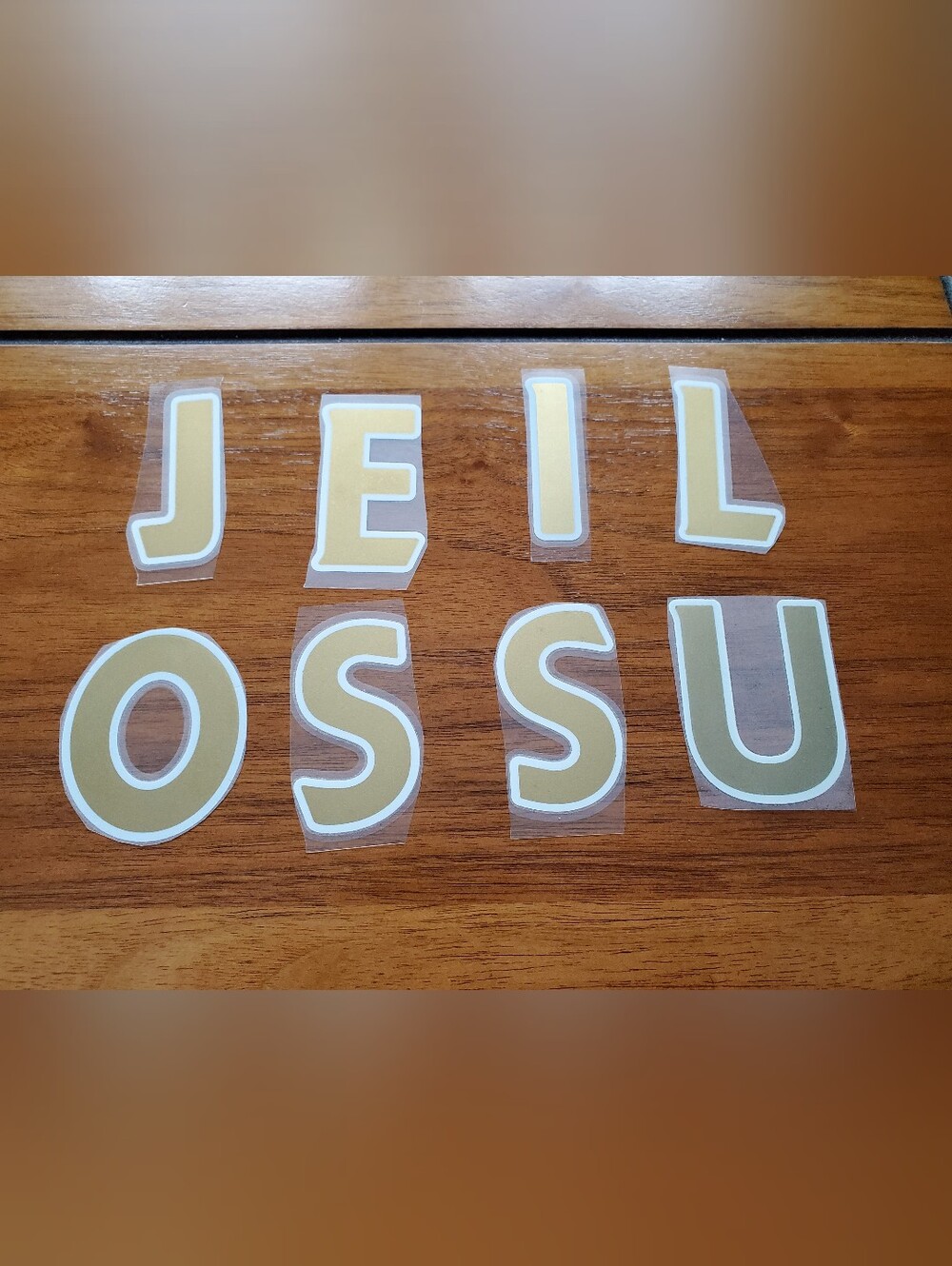 Gold Heat Iron On Letter Decals - Home Design